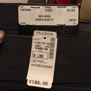 Joseph slim fit wool dress pants. 36x34
